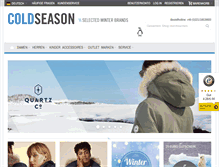 Tablet Screenshot of coldseason.de